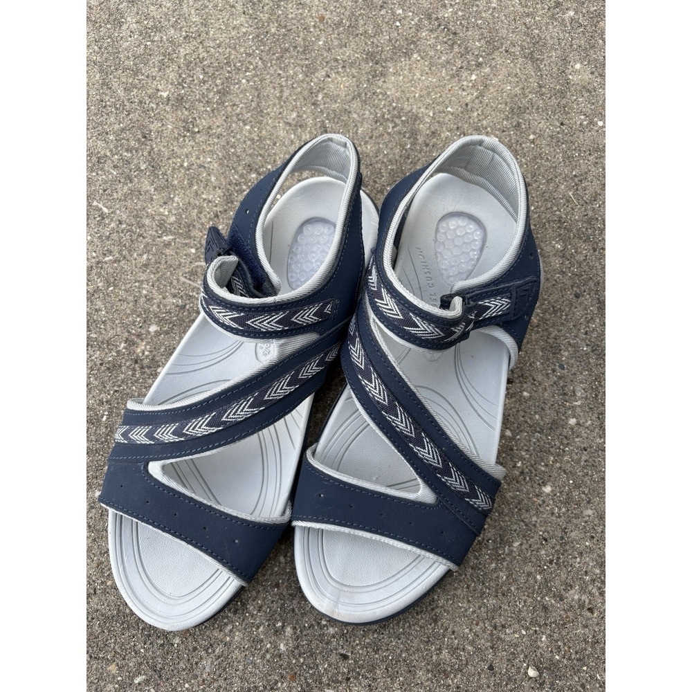 Womens Size 8M Dr Scholls Strappy Sandals Blue Sporty Gorpcore Utility Nature